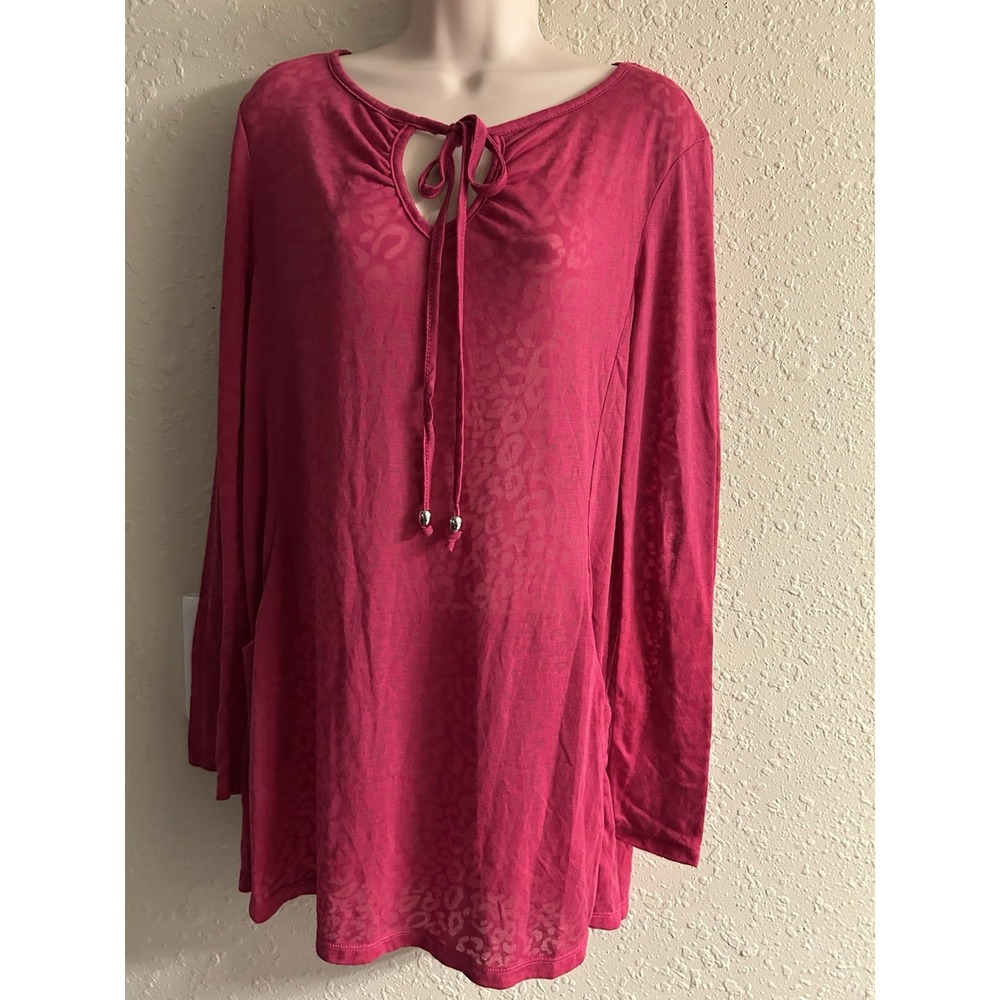 New Medium Catalina Fuschia 2 Pocket Top #583*8